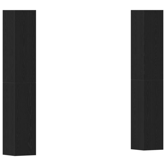 3393568 2 Set Dulapuri TV Pe perete 4 pcs Stejar negru 30.5 x 30 x 90 cm 3393568 2