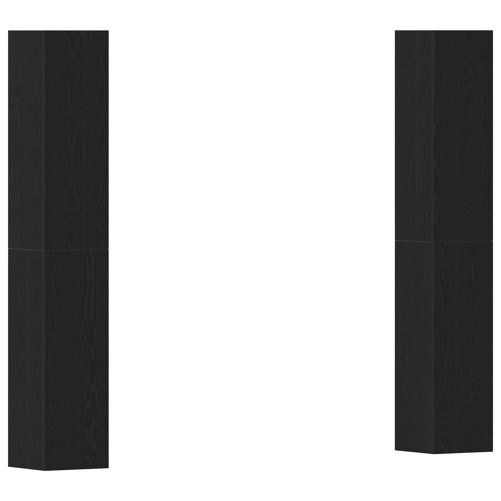 3393568 2 Set Dulapuri TV Pe perete 4 pcs Stejar negru 30.5 x 30 x 90 cm Set Dulapuri TV Pe perete 4 pcs Stejar negru 30.5 x 30 x 90 cm - imagine 2