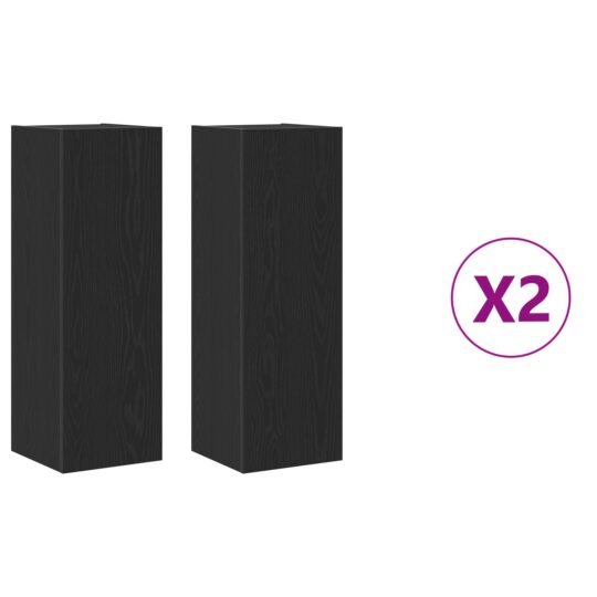 3393568 5 Set Dulapuri TV Pe perete 4 pcs Stejar negru 30.5 x 30 x 90 cm 3393568 5