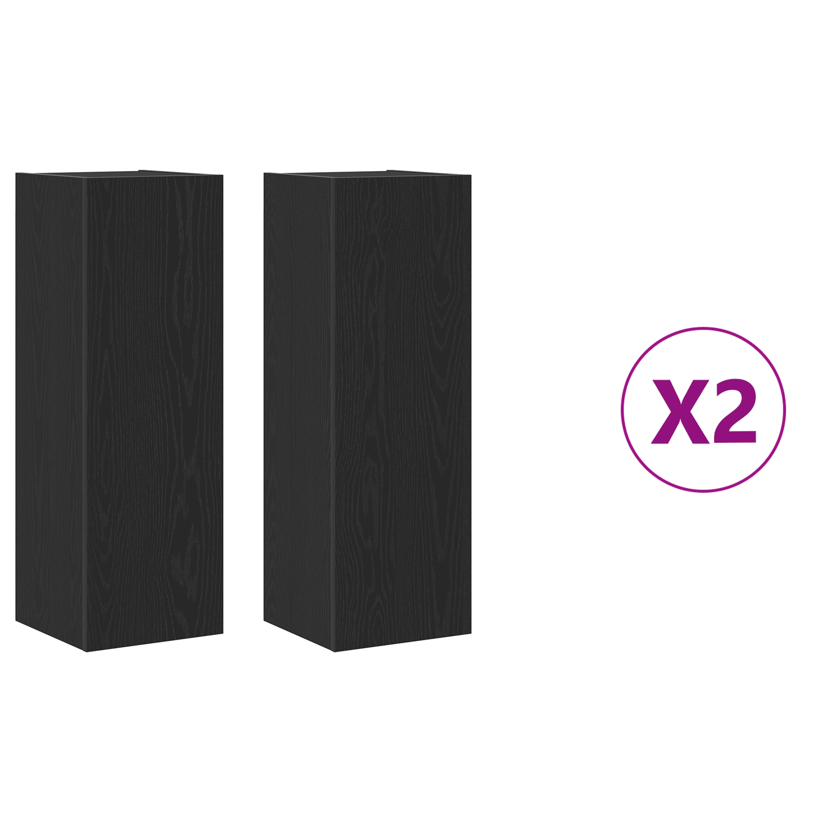 3393568 5 Set Dulapuri TV Pe perete 4 pcs Stejar negru 30.5 x 30 x 90 cm Set Dulapuri TV Pe perete 4 pcs Stejar negru 30.5 x 30 x 90 cm - imagine 5