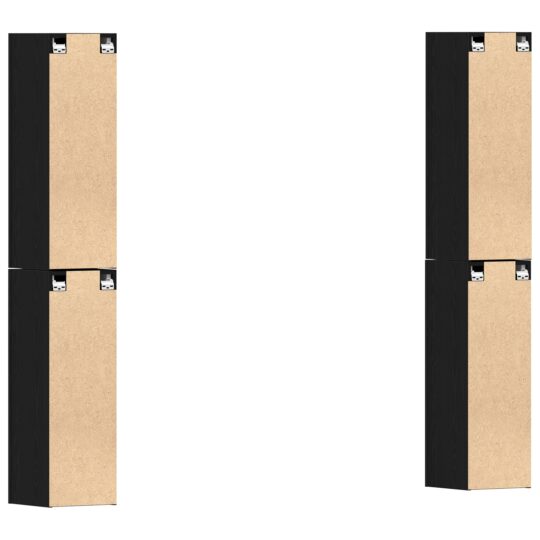 3393568 7 Set Dulapuri TV Pe perete 4 pcs Stejar negru 30.5 x 30 x 90 cm 3393568 7