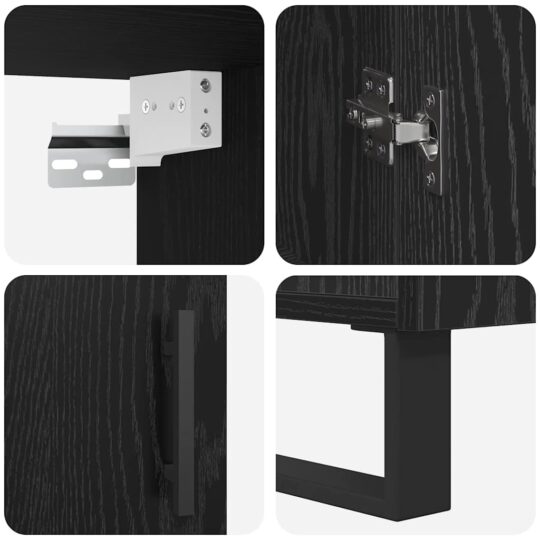 3394523 9 Bufet Stejar negru 69.5 x 34 x 90 cm Lemn compozit 3394523 9