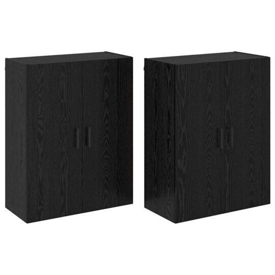 Alternative view of Mobilier cu Montaj pe Perete 2 pcs Stejar negru
