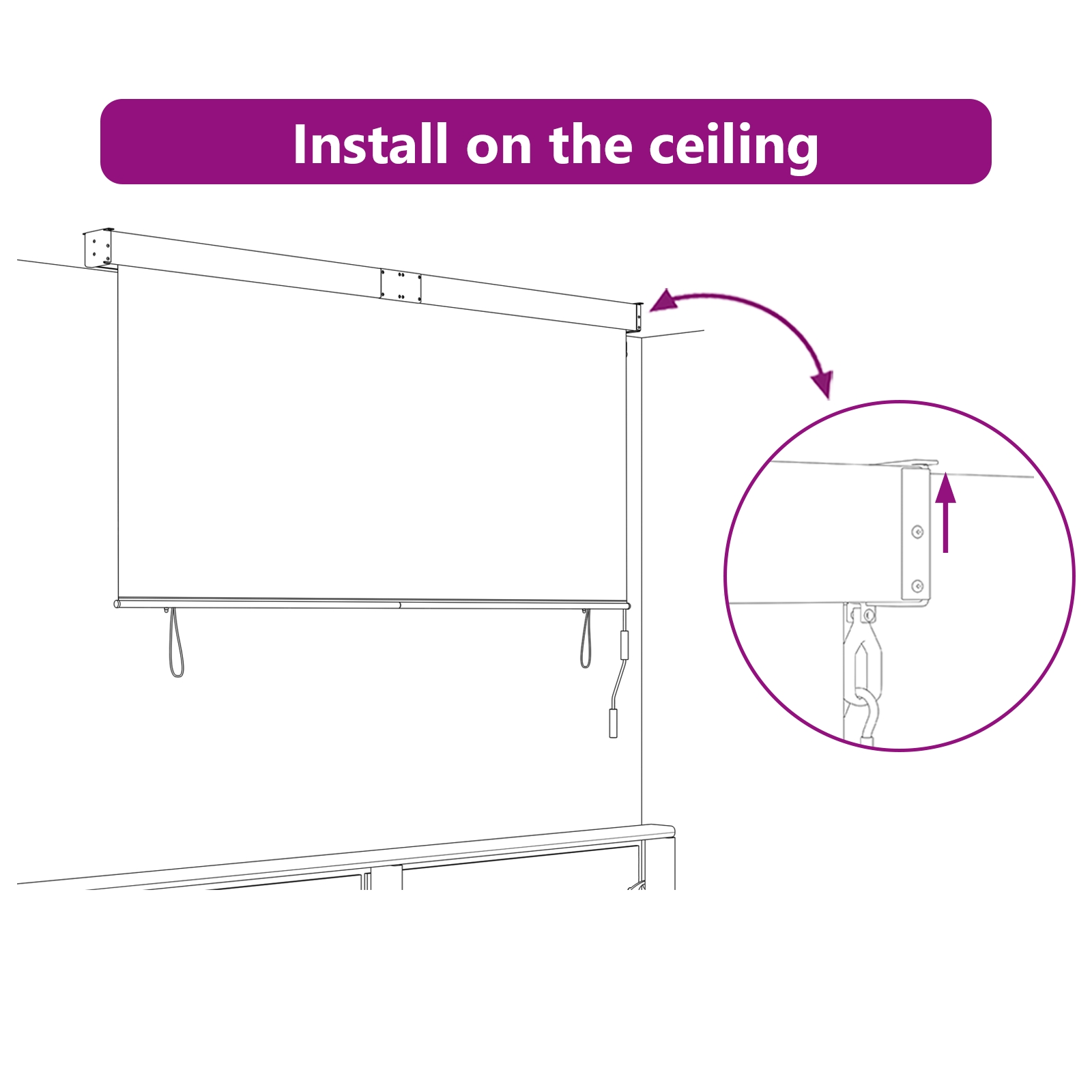 362096 12 Jaluzea Rulou de Exterior Dungi Antracit 220 x 250 cm țesătură Jaluzea Rulou de Exterior Dungi Antracit 220 x 250 cm țesătură - imagine 12