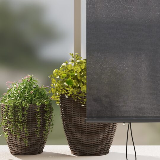 362096 4 Jaluzea Rulou de Exterior Dungi Antracit 220 x 250 cm țesătură 362096 4