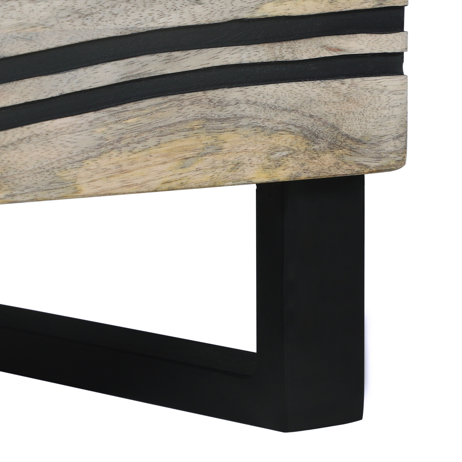 Dulap de noapte cu sertar 2 pcs Alb și negru 40 x 33 x 46 cm - imagine 9