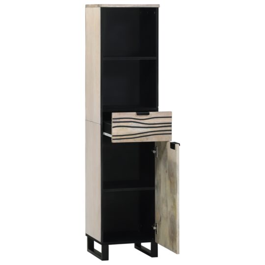 Alternative view of Dulap de Baie cu raft cu ușă Maro și negru 38 x 33 x 160 cm