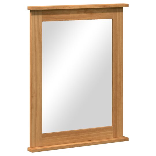 Alternative view of Oglindă VIGO maro miere 55.5 x 5 x 70 cm Lemn masiv de pin