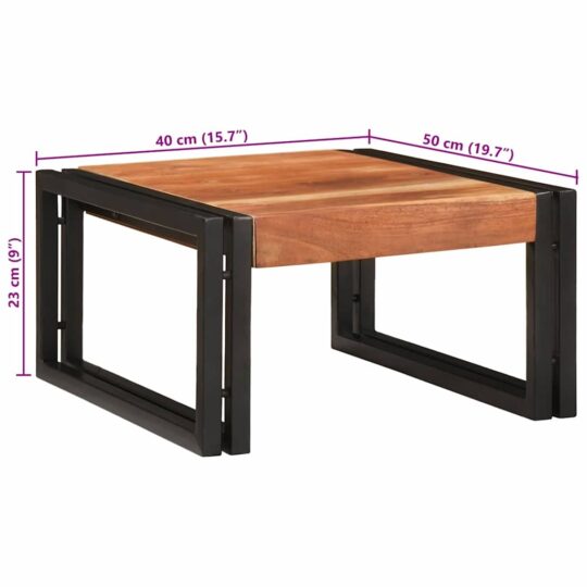 4102752 12 Raft pentru baie 40 x 50 x 23 cm Lemn masiv de mango și fier 4102752 12