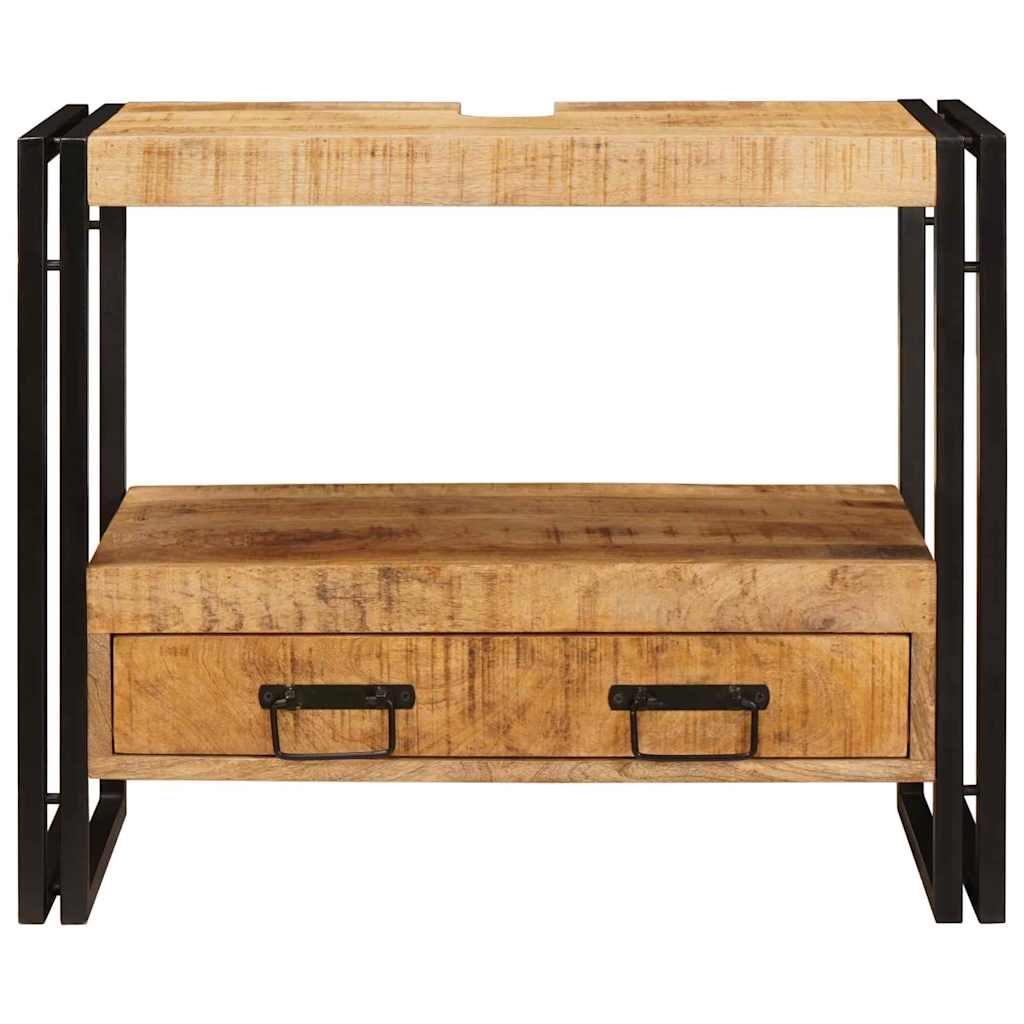 4102769 5 Dulap pentru chiuvetă de baie Lemn masiv de mango și fier Dulap pentru chiuvetă de baie Lemn masiv de mango și fier - imagine 5