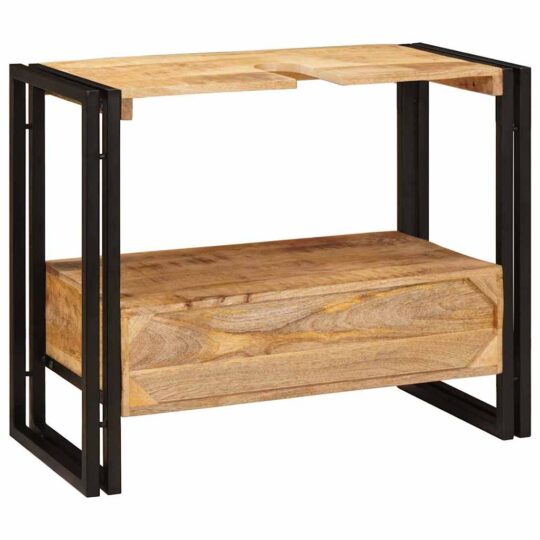 4102769 7 Dulap pentru chiuvetă de baie Lemn masiv de mango și fier 4102769 7