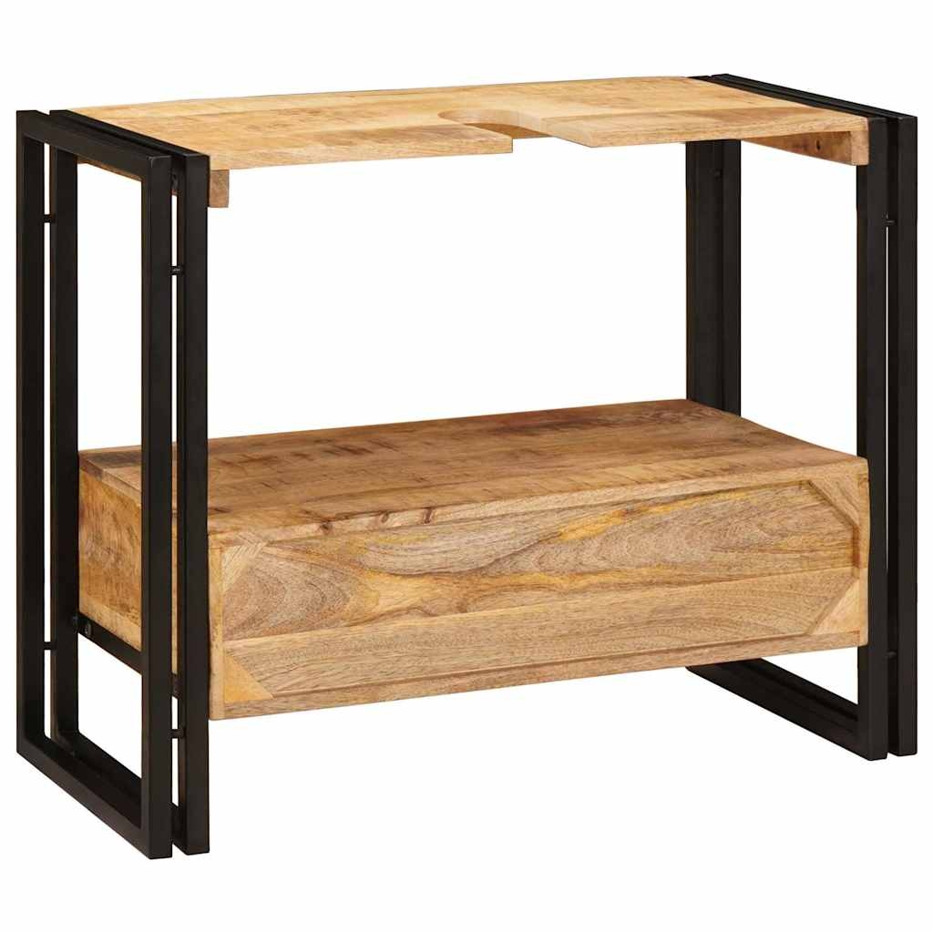 4102769 7 Dulap pentru chiuvetă de baie Lemn masiv de mango și fier Dulap pentru chiuvetă de baie Lemn masiv de mango și fier - imagine 7