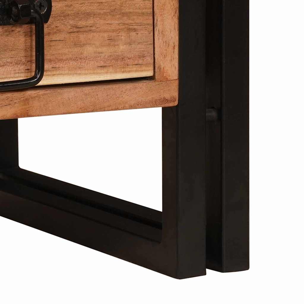 4102770 12 Dulap pentru chiuvetă de baie Lemn masiv de acacia și fier Dulap pentru chiuvetă de baie Lemn masiv de acacia și fier - imagine 12