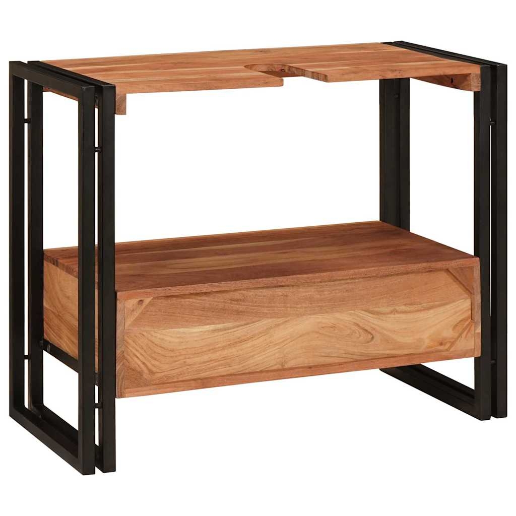 4102770 7 Dulap pentru chiuvetă de baie Lemn masiv de acacia și fier Dulap pentru chiuvetă de baie Lemn masiv de acacia și fier - imagine 7