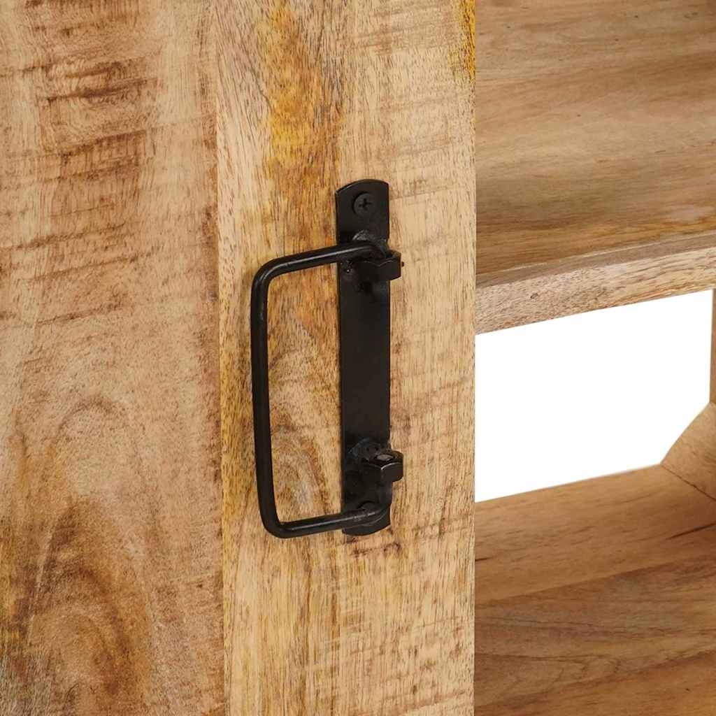 4102772 10 Dulap pentru chiuvetă de baie Lemn masiv de mango și fier Dulap pentru chiuvetă de baie Lemn masiv de mango și fier - imagine 10