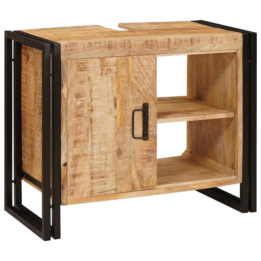 4102772 2 Dulap pentru chiuvetă de baie Lemn masiv de mango și fier Dulap pentru chiuvetă de baie Lemn masiv de mango și fier - imagine 2