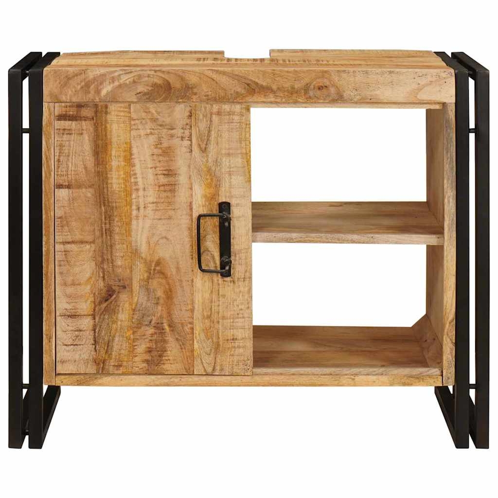 4102772 5 Dulap pentru chiuvetă de baie Lemn masiv de mango și fier Dulap pentru chiuvetă de baie Lemn masiv de mango și fier - imagine 5