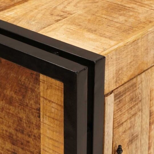 4102775 9 Dulap de noapte Maro 38 x 33 x 58 cm Lemn de mango brut 4102775 9