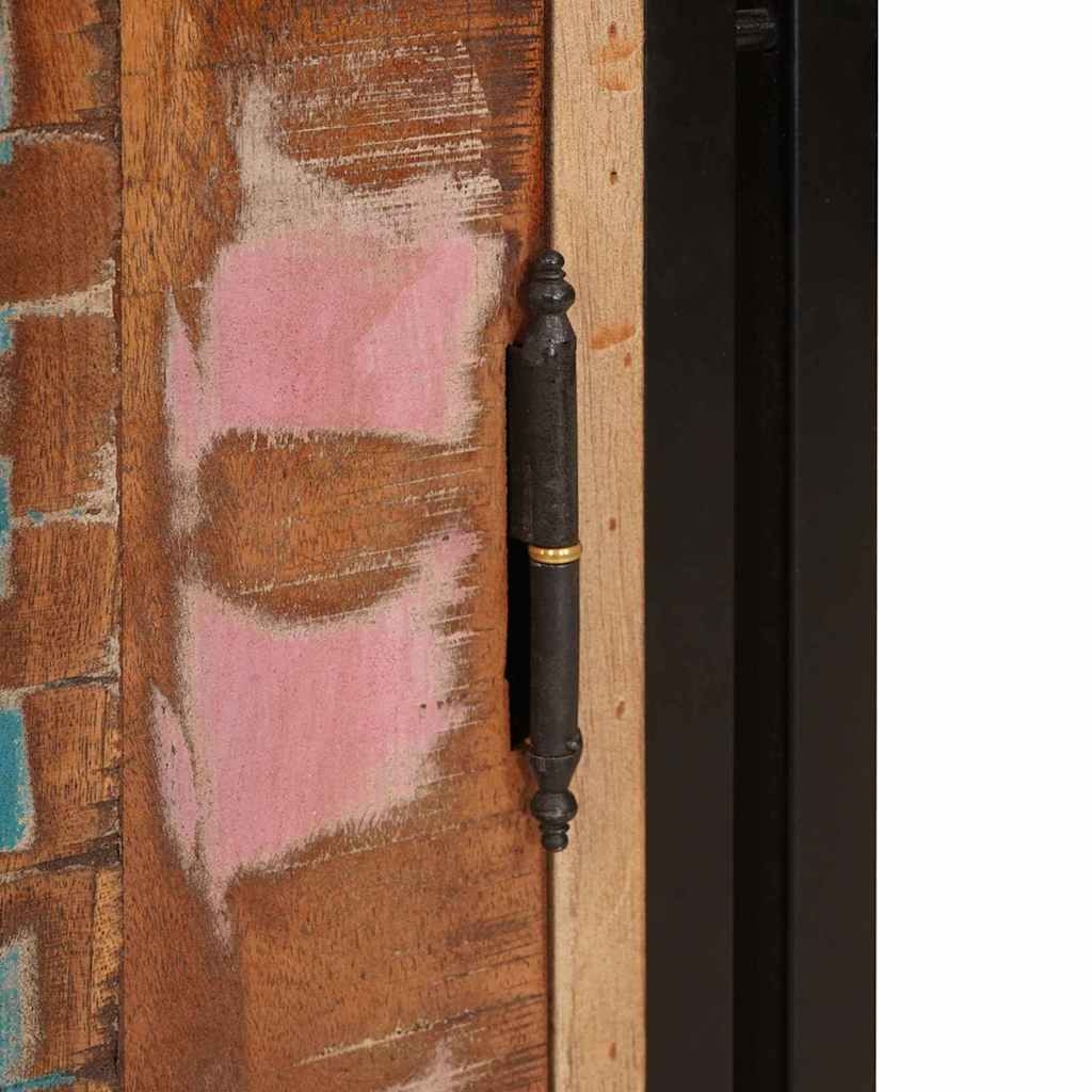 4102777 10 Dulap de noapte Multicolour 38 x 33 x 58 cm Lemn masiv reciclat Dulap de noapte Multicolour 38 x 33 x 58 cm Lemn masiv reciclat - imagine 10