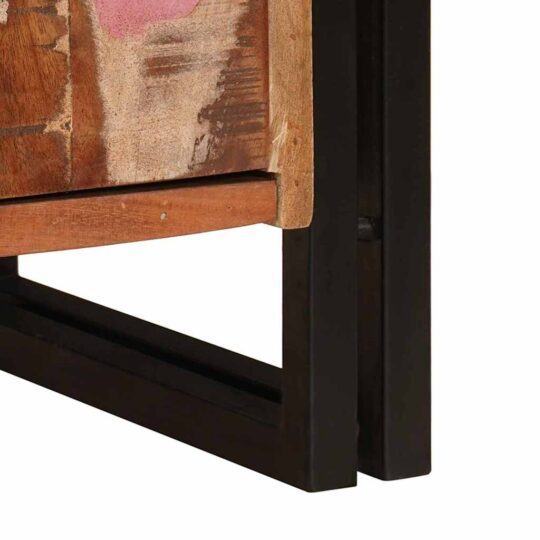 4102777 12 Dulap de noapte Multicolour 38 x 33 x 58 cm Lemn masiv reciclat 4102777 12