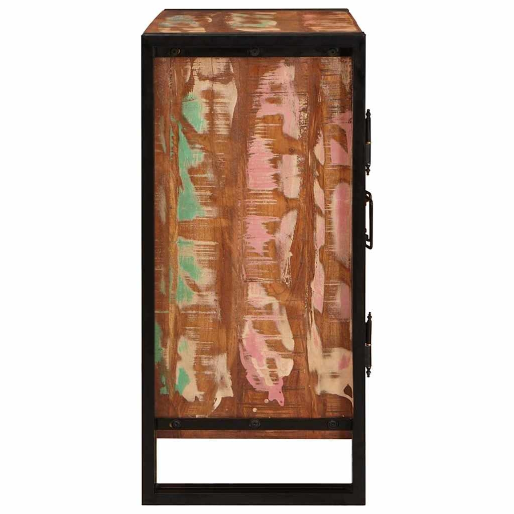 4102777 6 Dulap de noapte Multicolour 38 x 33 x 58 cm Lemn masiv reciclat Dulap de noapte Multicolour 38 x 33 x 58 cm Lemn masiv reciclat - imagine 6