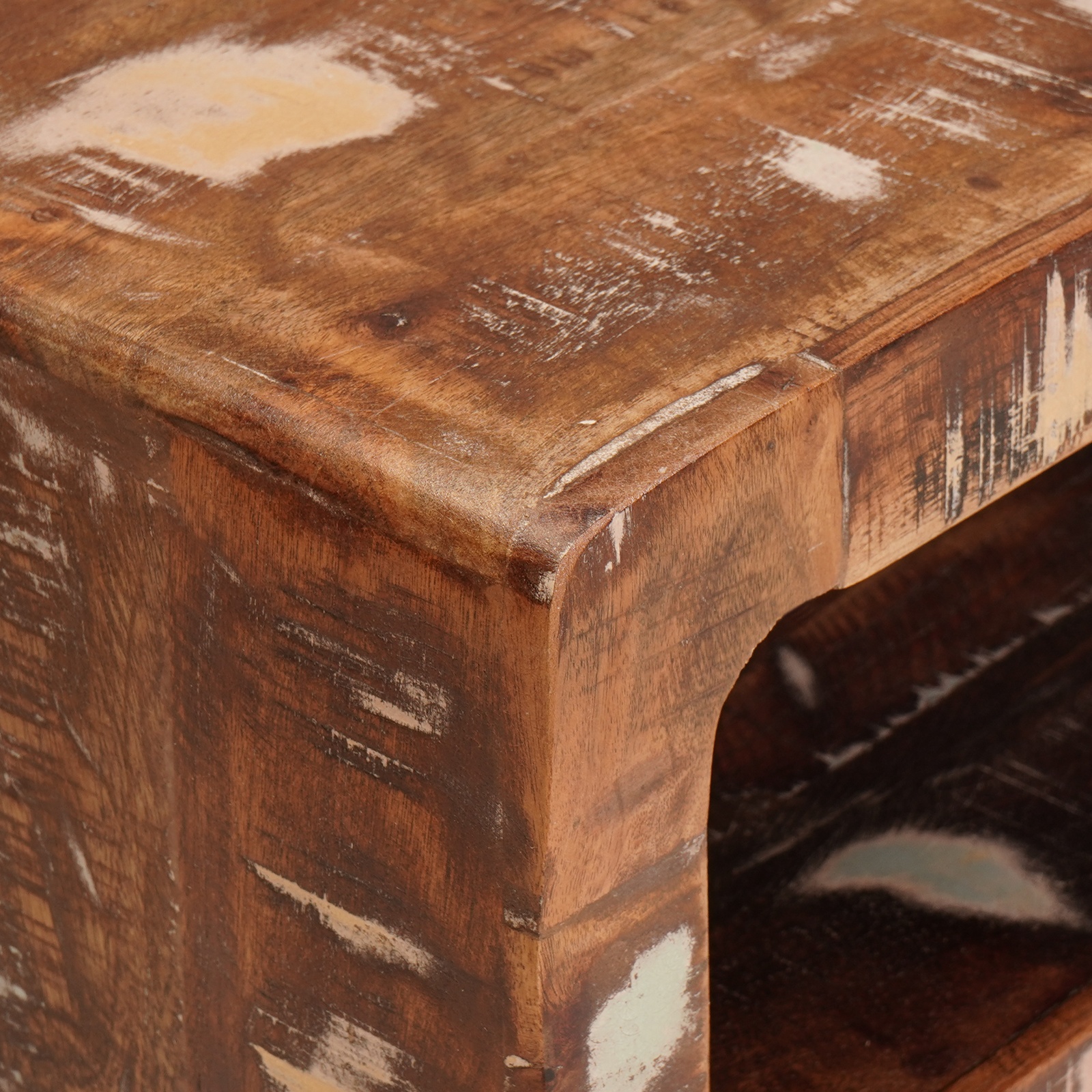 4104552 7 Mese de capăt Multicolour 40 x 32 x 46 cm Lemn masiv reciclat Mese de capăt Multicolour 40 x 32 x 46 cm Lemn masiv reciclat - imagine 7