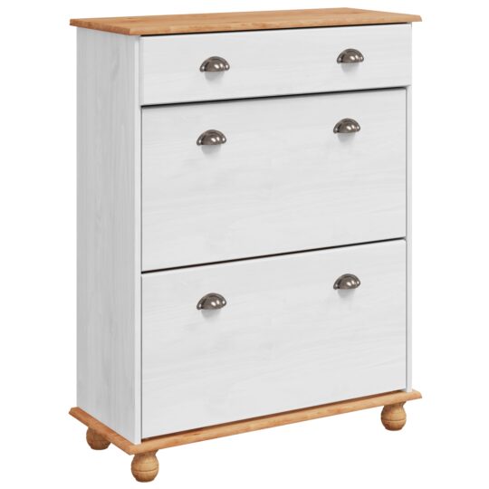 Alternative view of Dulap pentru pantofi cu sertar ASKIM Alb 85 x 35 x 108 cm