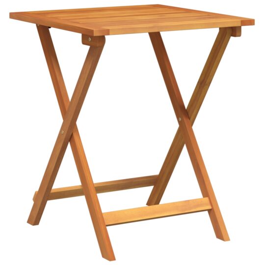 Alternative view of Masă pliabilă de grădină natural 60 x 60 x 72 cm