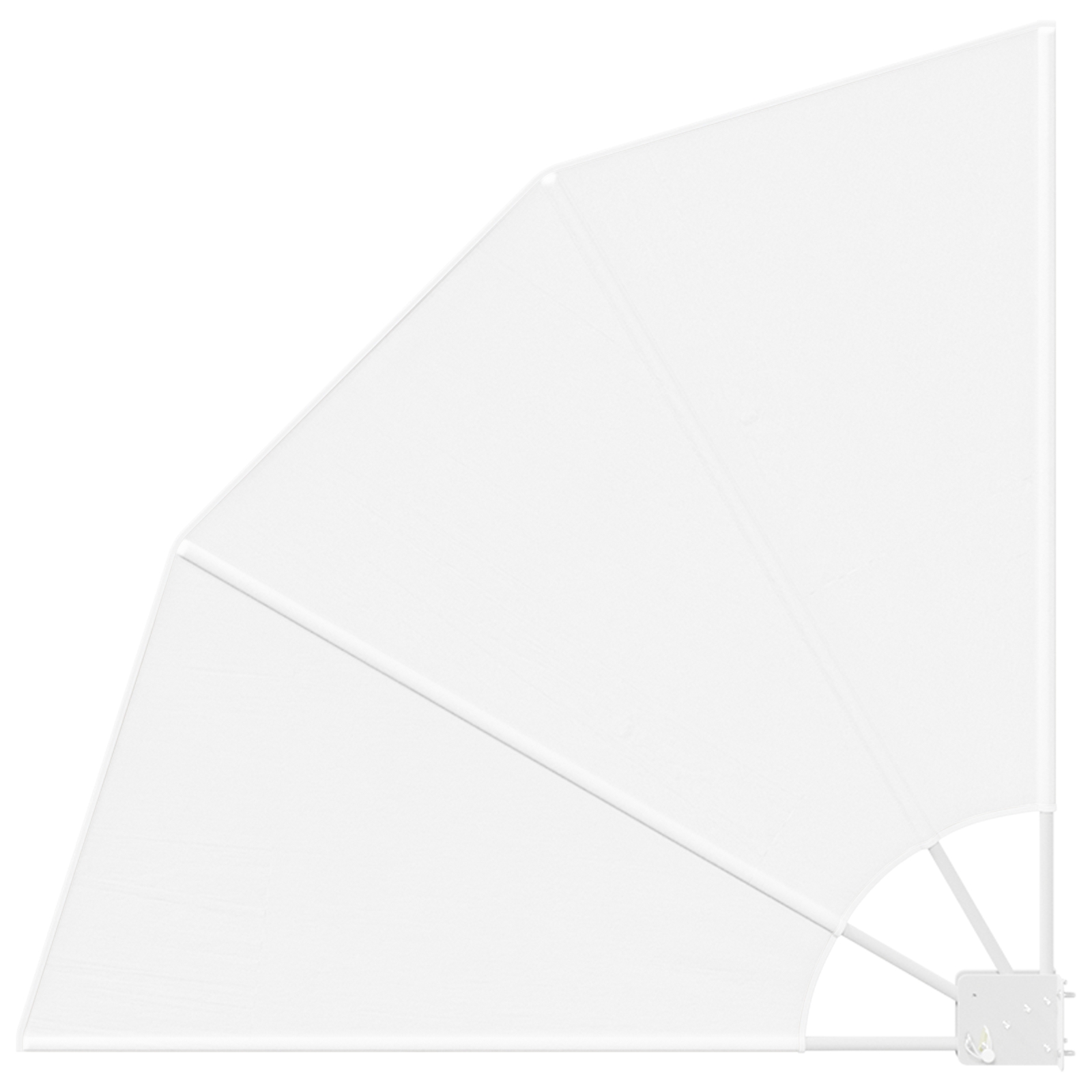 42000912 2 Ecran de intimitate pentru balcon Alb 115 x 115 cm țesătură Ecran de intimitate pentru balcon Alb 115 x 115 cm țesătură - imagine 2