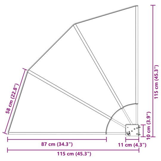 42000912 9 Ecran de intimitate pentru balcon Alb 115 x 115 cm țesătură 42000912 9