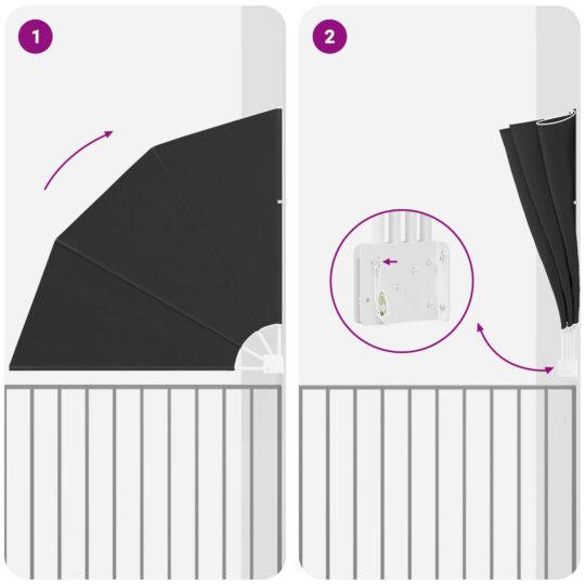 42000923 8 Ecran de intimitate pentru balcon Antracit 140 x 140 cm 42000923 8