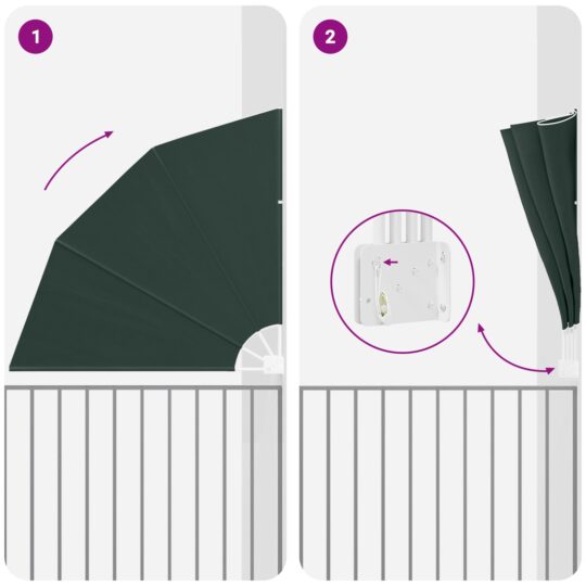 42000928 8 Ecran de intimitate pentru balcon Verde închis 140 x 140 cm 42000928 8