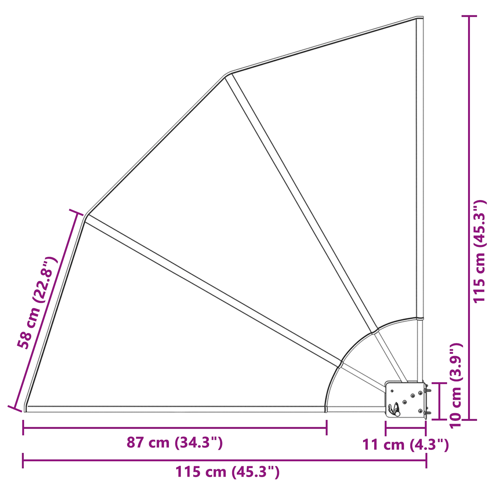 Ecran de intimitate pentru balcon Terracota 115 x 115 cm - imagine 9