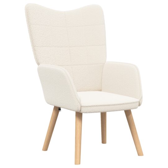 Alternative view of Fotoliu de relaxare Crem 62 x 67 x 95.5 cm țesătură