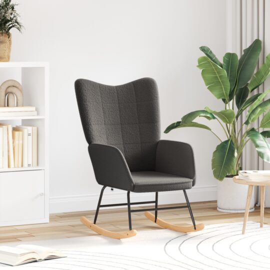 Fotoliu de relaxare Gri închis 61 x 78 x 98 cm țesătură