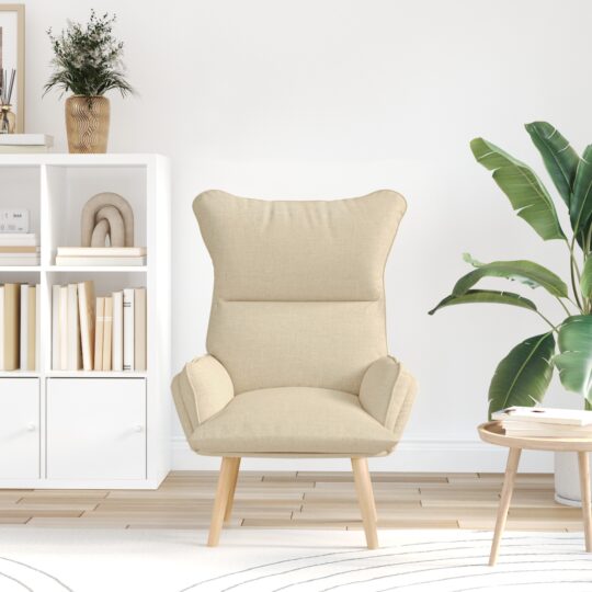 42001872 3 Fotoliu de relaxare Crem 69 x 74 x 93 cm țesătură 42001872 3