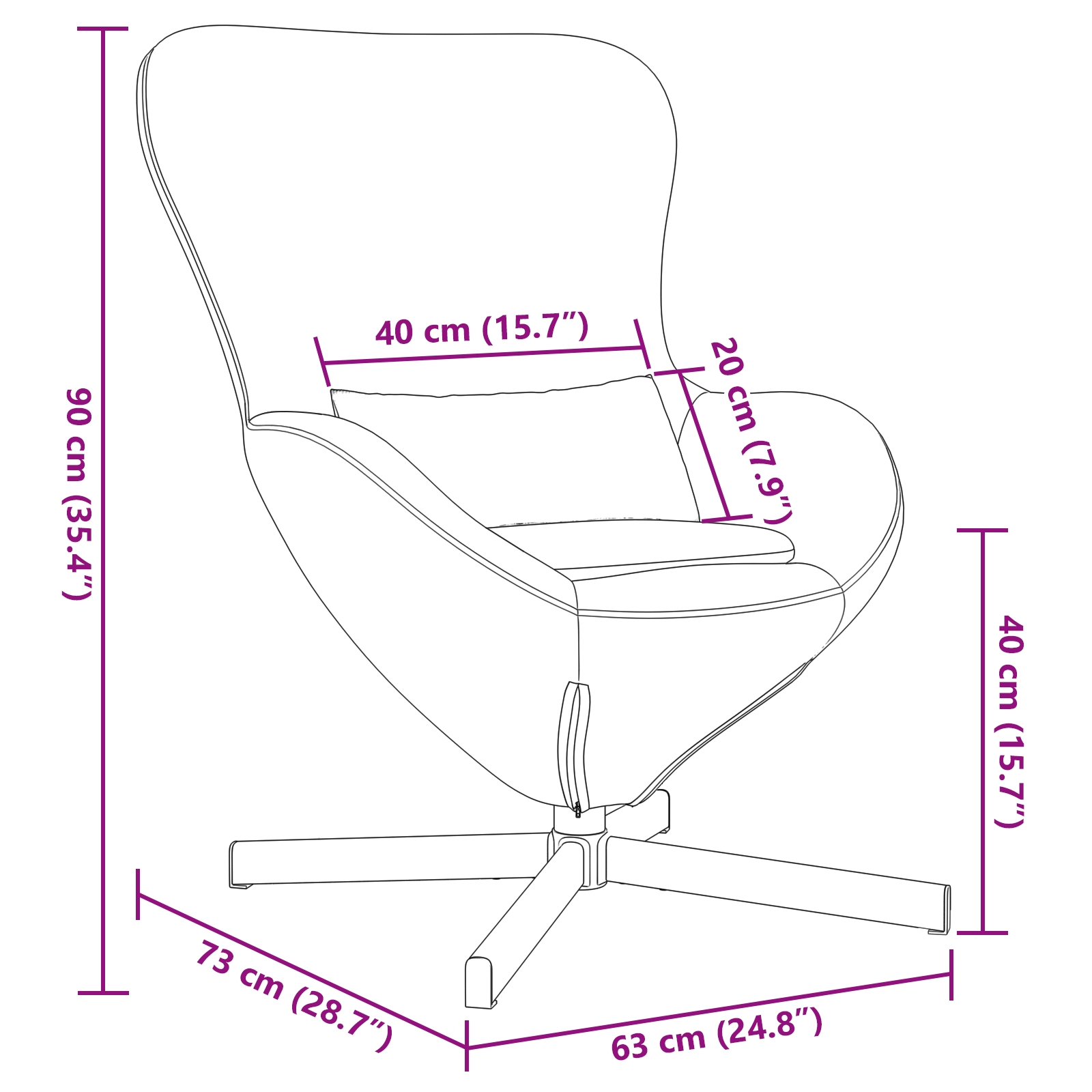 42002768 9 Fotoliu ou Gri deschis 63 x 73 x 90 cm Fotoliu ou Gri deschis 63 x 73 x 90 cm - imagine 9