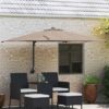 42003254 1 Parasol de Grădină Gri taupe 248.5 x 247.5 x 160 cm țesătură 42003254 1