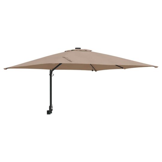 42003254 2 Parasol de Grădină Gri taupe 248.5 x 247.5 x 160 cm țesătură 42003254 2