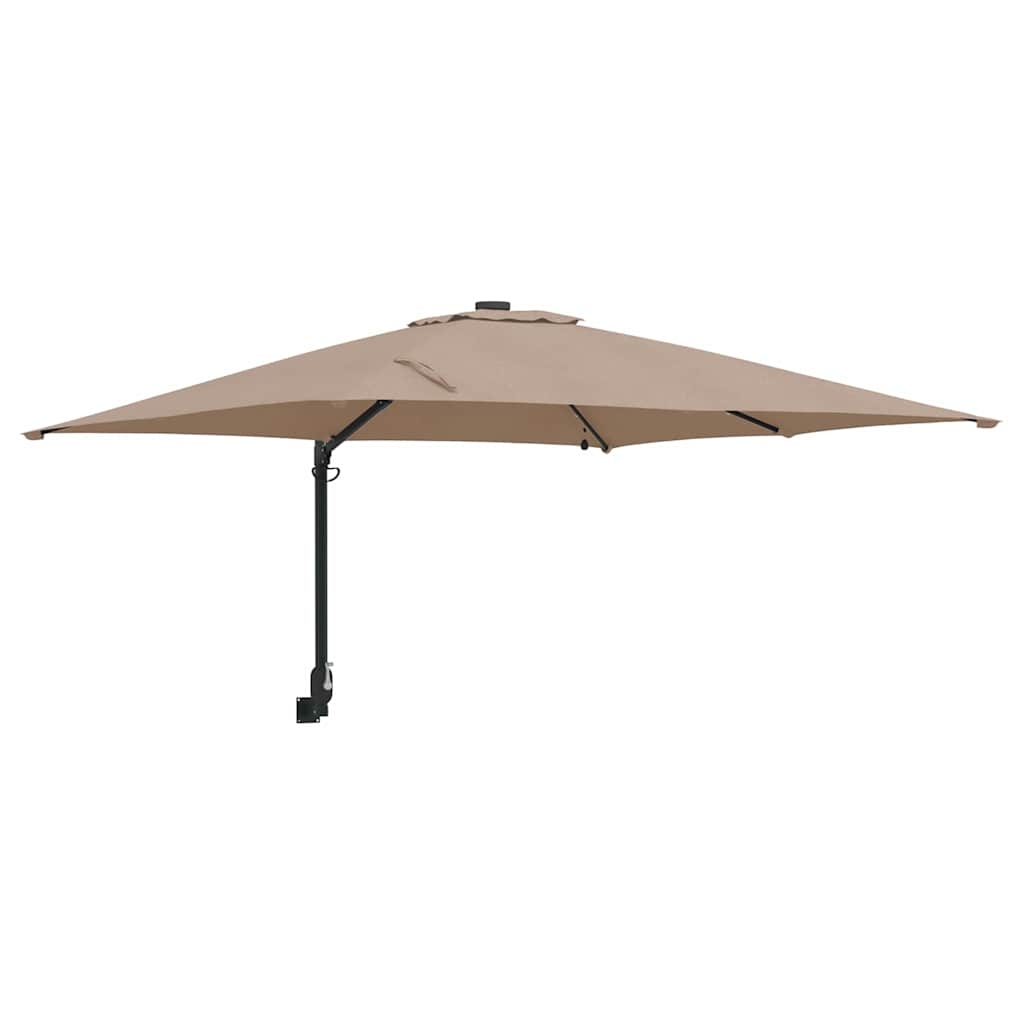 42003254 2 Parasol de Grădină Gri taupe 248.5 x 247.5 x 160 cm țesătură Parasol de Grădină Gri taupe 248.5 x 247.5 x 160 cm țesătură - imagine 2