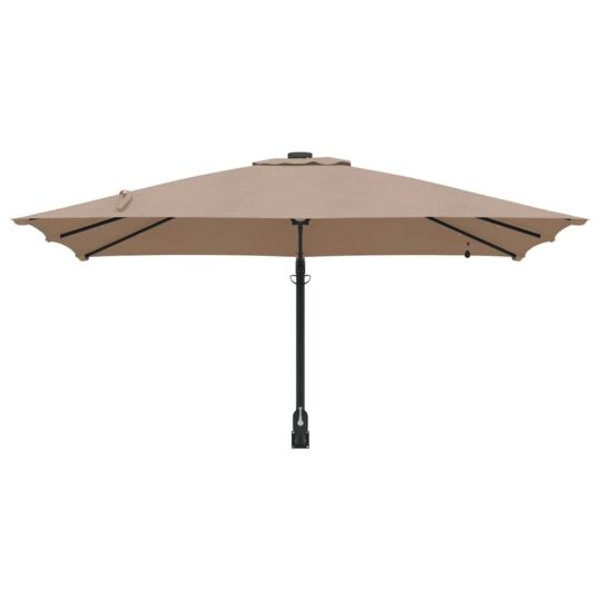 42003254 4 Parasol de Grădină Gri taupe 248.5 x 247.5 x 160 cm țesătură 42003254 4