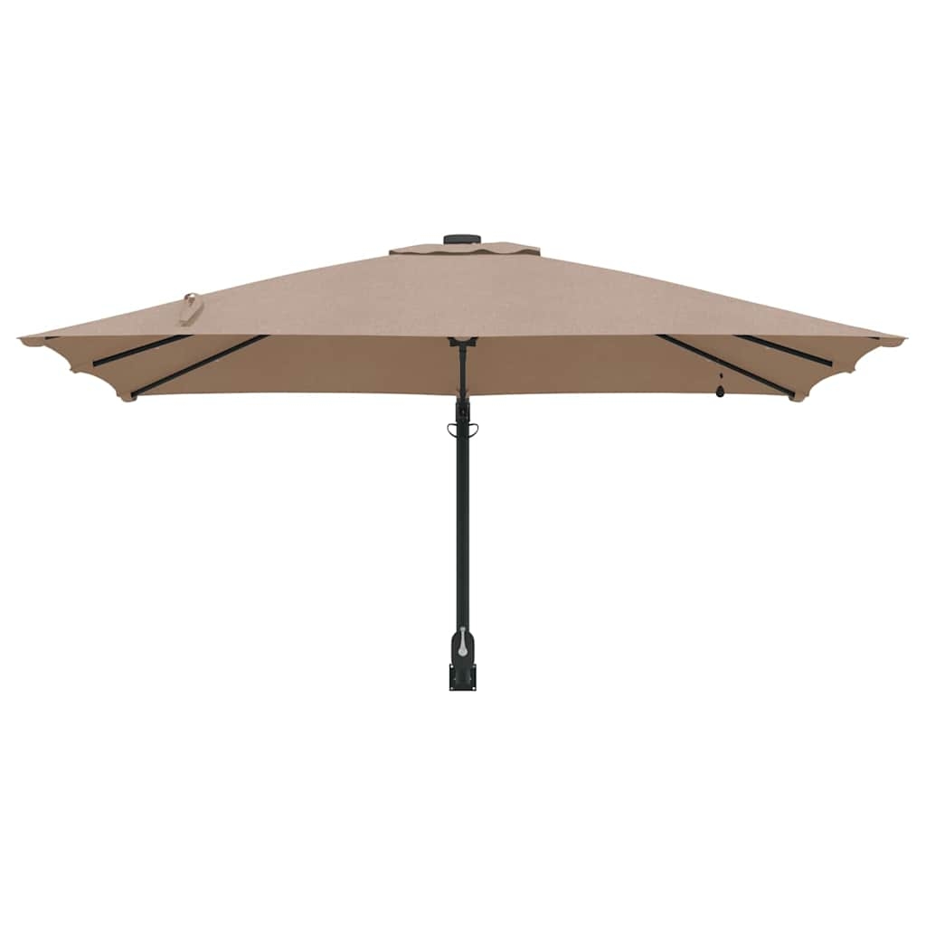 42003254 4 Parasol de Grădină Gri taupe 248.5 x 247.5 x 160 cm țesătură Parasol de Grădină Gri taupe 248.5 x 247.5 x 160 cm țesătură - imagine 4