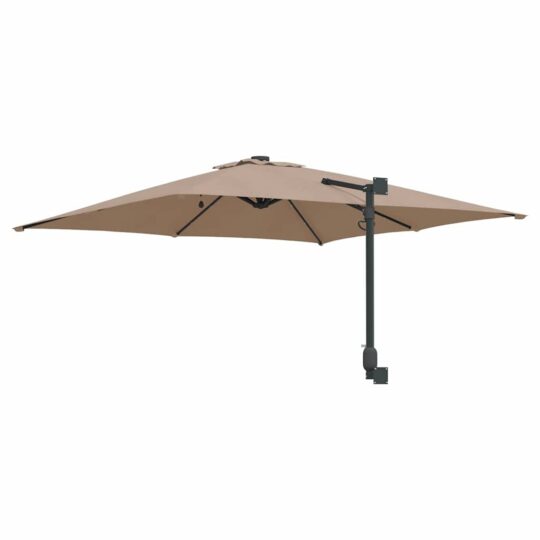 42003254 6 Parasol de Grădină Gri taupe 248.5 x 247.5 x 160 cm țesătură 42003254 6