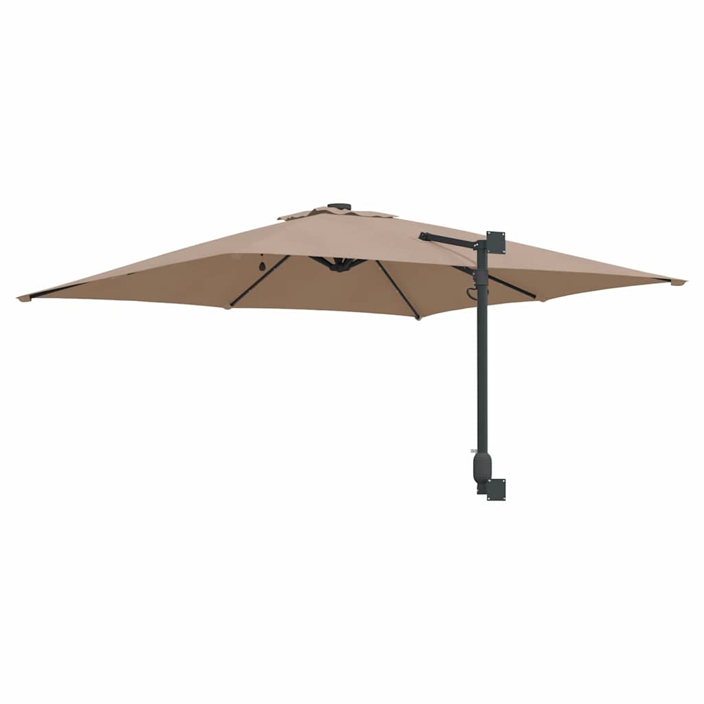 42003254 6 Parasol de Grădină Gri taupe 248.5 x 247.5 x 160 cm țesătură Parasol de Grădină Gri taupe 248.5 x 247.5 x 160 cm țesătură - imagine 6