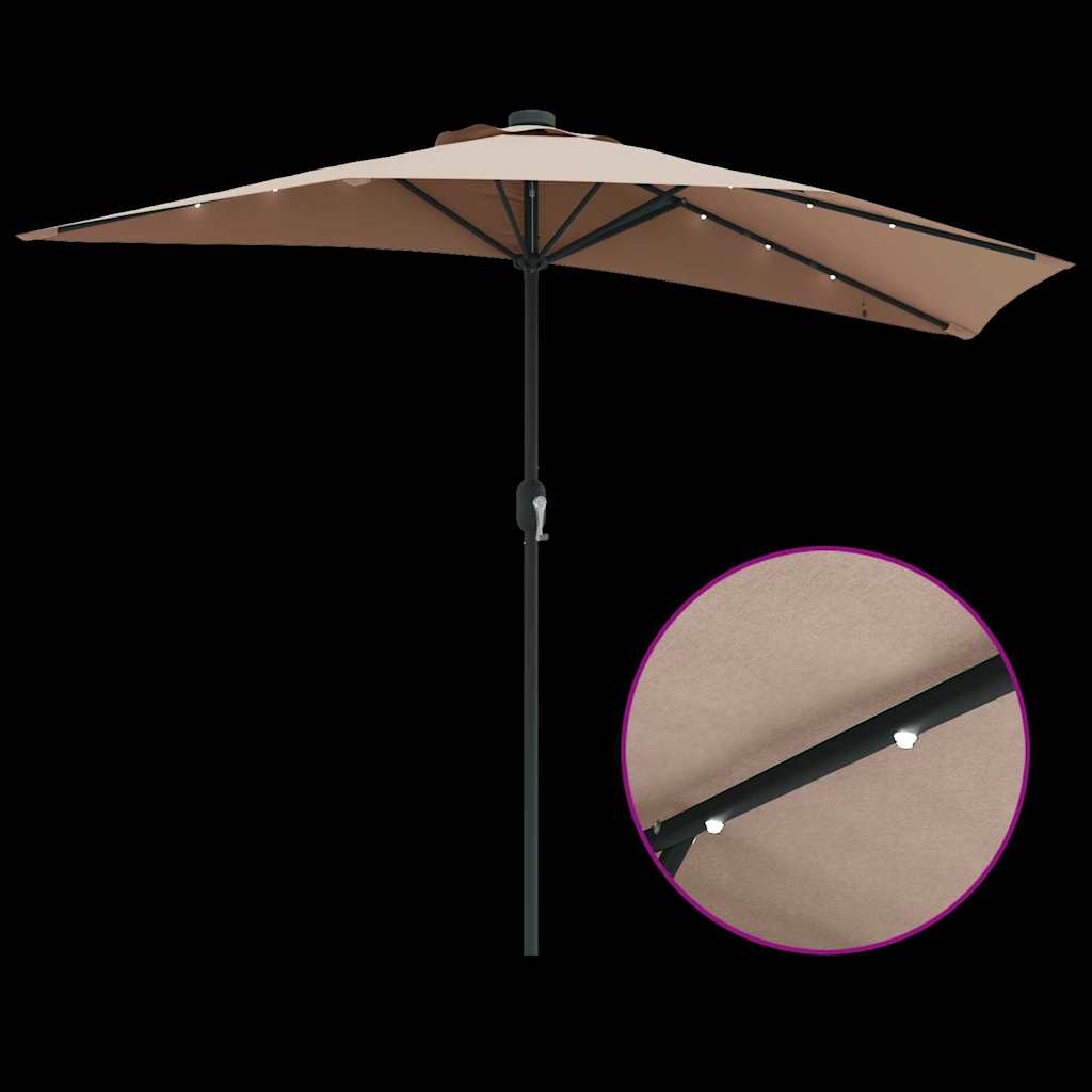 42003270 10 Parasol de Grădină Gri taupe 294 x 150 x 224 cm țesătură Parasol de Grădină Gri taupe 294 x 150 x 224 cm țesătură - imagine 10