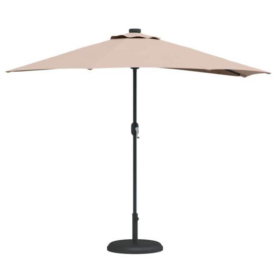 42003270 3 Parasol de Grădină Gri taupe 294 x 150 x 224 cm țesătură 42003270 3