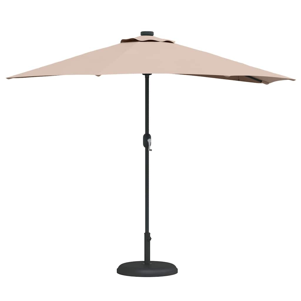 42003270 3 Parasol de Grădină Gri taupe 294 x 150 x 224 cm țesătură Parasol de Grădină Gri taupe 294 x 150 x 224 cm țesătură - imagine 3