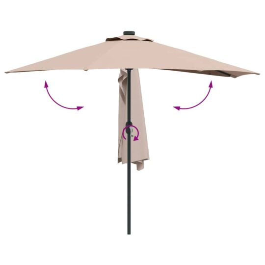 42003270 9 Parasol de Grădină Gri taupe 294 x 150 x 224 cm țesătură 42003270 9