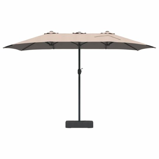 42003278 4 Parasol de Grădină Gri taupe 385 x 209 x 244 cm țesătură 42003278 4
