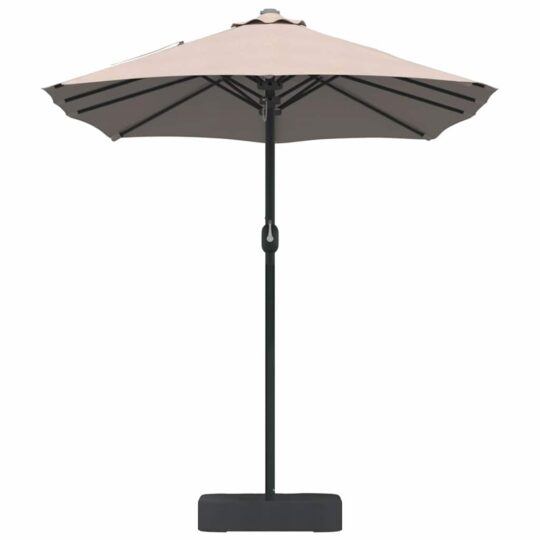 42003278 5 Parasol de Grădină Gri taupe 385 x 209 x 244 cm țesătură 42003278 5
